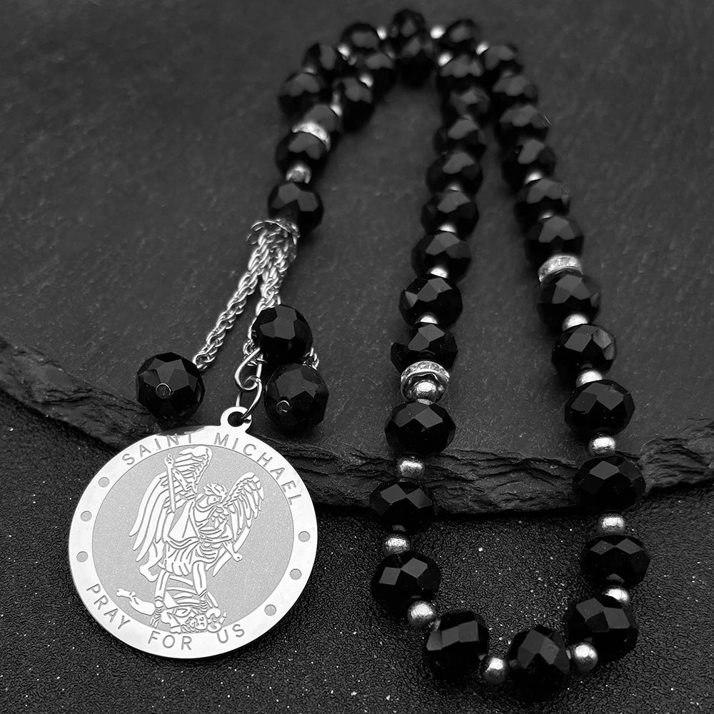 Archangel Michael Car Pendant — Silver-Tone Metal
