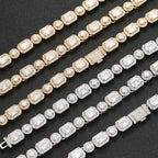 Tennis Bracelet Stainless Steel 10MM T-Square Iced