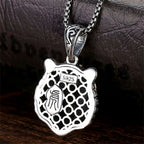 Tiger Head Pendant Necklace — Copper