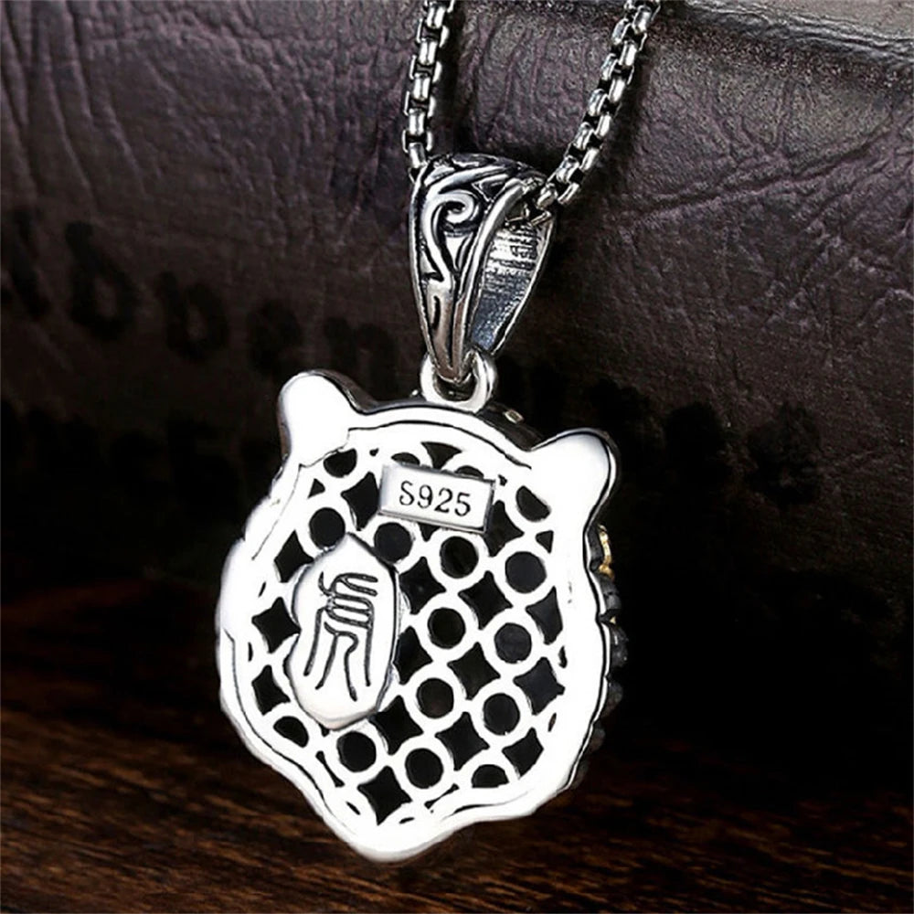Tiger Head Pendant Necklace — Copper