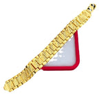 Luxury 9999 24K real gold jewelry men's hand-row bracelet board hand jewelry fashion trend