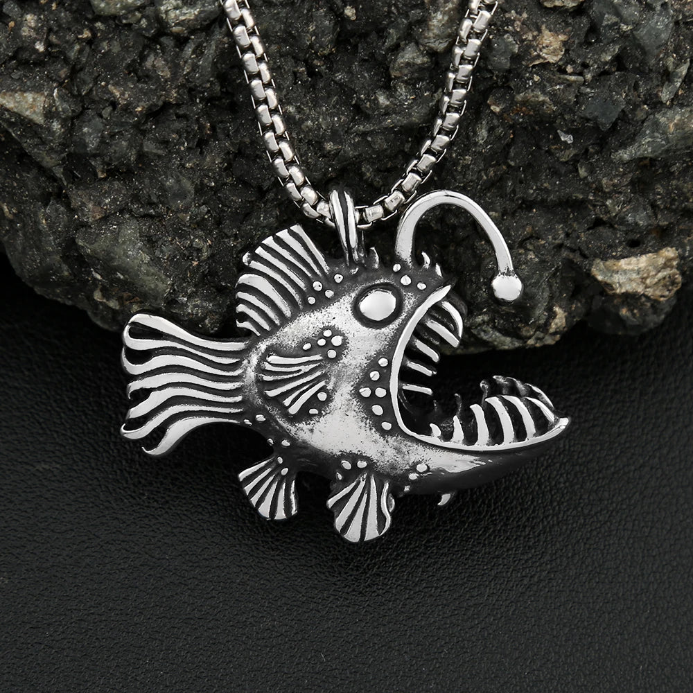 Lantern Fish Pendant — 316L Stainless Steel