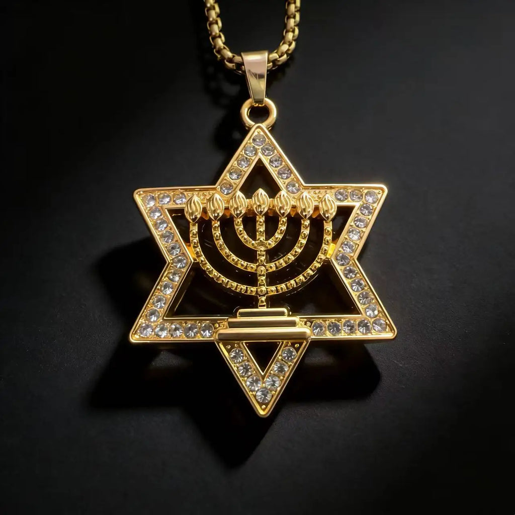 Star Steel Pendant Sparkly David Lconic Cultural
