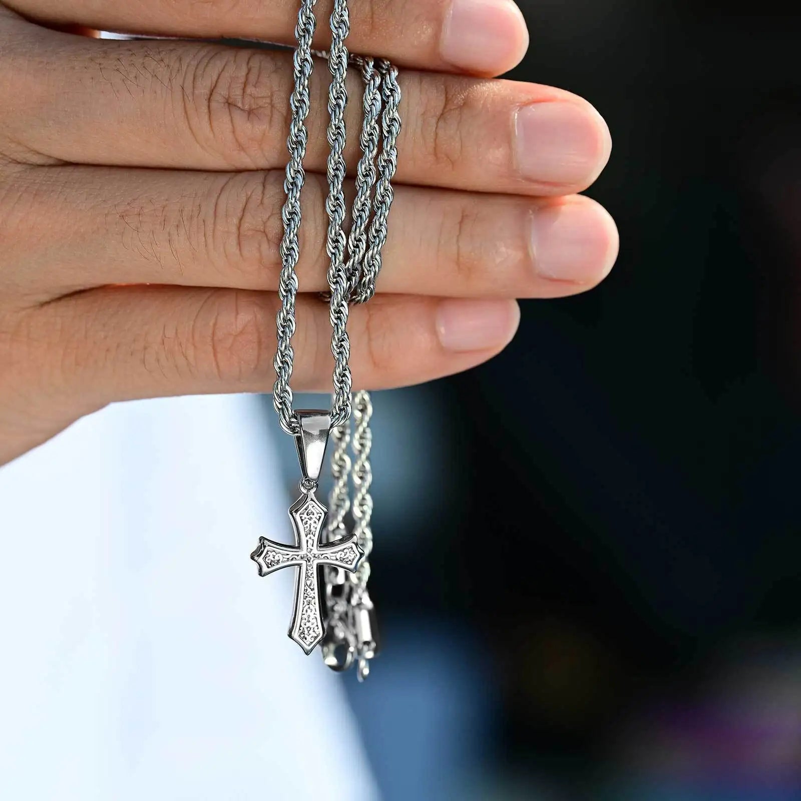 Cross Stainless Steel Pendant Necklace