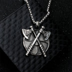 Silver Viking Double Axe Pendant Necklace Box
