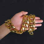 Hip Hop Gold Color Big Acrylic Chunky Chain Necklace For Men Punk Oversized Large Plastic Link Chain Men's Jewelry