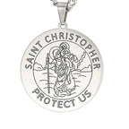 Dawapara Saint Christopher Medal Necklace Jesus Truet In You Amulet Catholic Jewelry Travelers Driver Gifts Stainless
