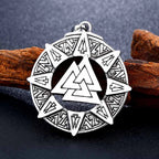 Vintage Stainless Steel Nordic Vikings Pendant For Men Slavic Amulet Pagan Solar Symbol Slavic Wheel Necklaces Fashion