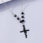 Gothic Skull Love Heart Necklace for Women Men Religious Crucifix Necklaces Punk Jewelry Gifts