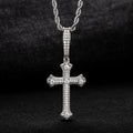 Iced Out Cross Pendant — 925 Silver