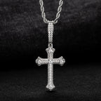 Iced Out Cross Pendant — 925 Silver