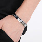 Never Scratched Tungsten Steel Men's Bracelets High Polished 10MM Width Link Chain Bracelet for Men Man Male Jewelry