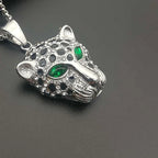 European Leopard Head Clavicle Necklace — Stainless Steel