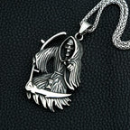 Grim Reaper Skull Pendant — Stainless Steel