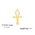 LIKGREAT Egyptian Ankh Cross Egypt Eye Pendant for Necklace Earrings Stainless Steel Eye of Horus Charms for Jewelry