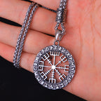 Viking Vegvisir Compass Pendant — Stainless Steel