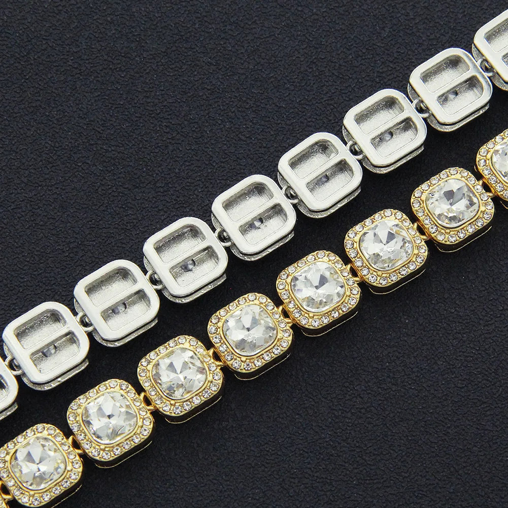 12MM Ice Chain Hip Hop Necklace For Men Neck Tennis Chain Jewelry Accessories