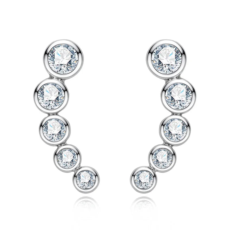 Iced Out Stud Earrings — 925 Silver