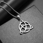 Classic Trinity Knot Celtic Knot Pendant Necklace Fashionable Lucky Irish Witch Knot Amulet Jewelry Unisex