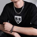 HNSP 316L Stainless Steel Chain Cuban Link Necklace For Men Accessories Jewelry Punk Street Style Thick Heavy Neck