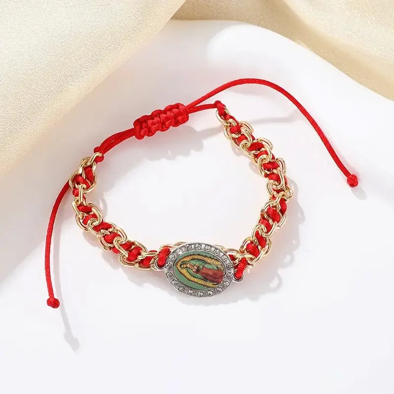 Stainless Steel Christian Virgin Mary Pendant Our Lady of Guadalupe Necklace Women's Religious Lucky Amulet Jewelry Gift
