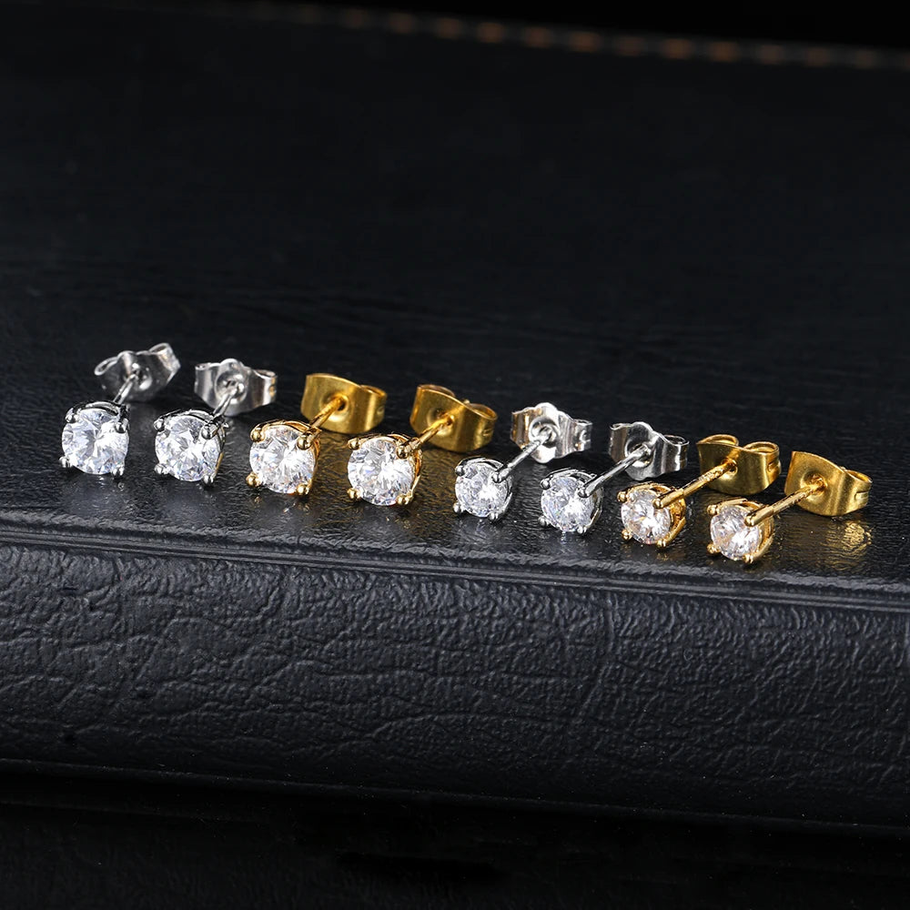 925 Silver VVS Moissanite Stud Earrings