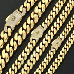 Gold Monaco Chain Necklace 12/15/20MM