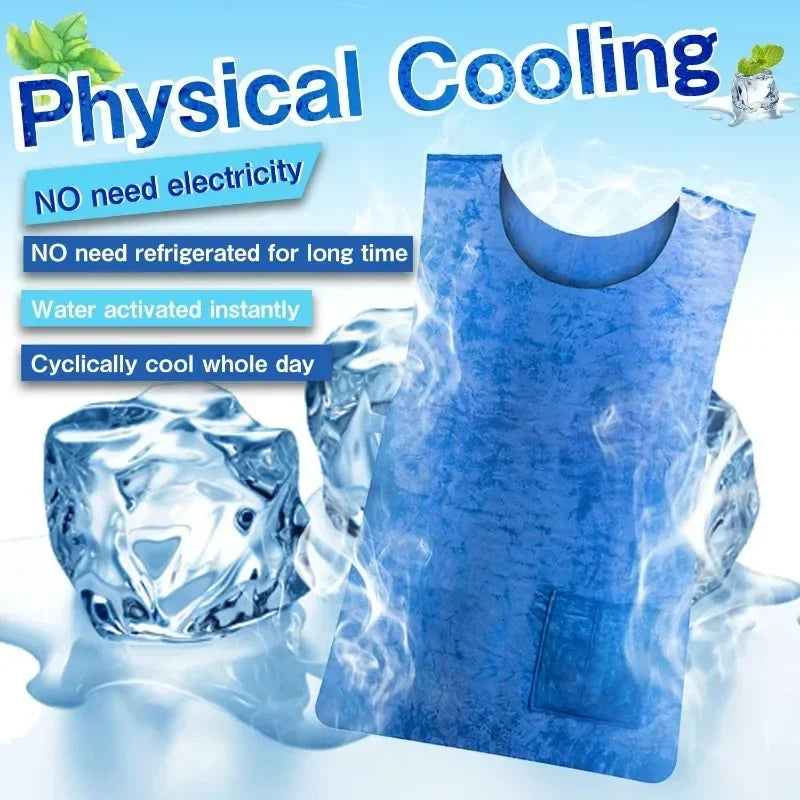 Cooling Vest Water Evaporative Cool Shirt Heatstroke Prevention Evaporative Ice Cooling Vest for MS Patient Outdoor