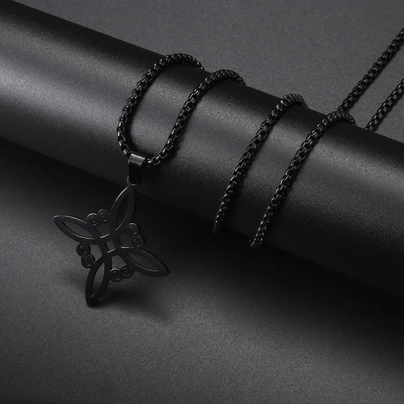 Cool Titanium Steel Dumbbell Pendant Necklace Barbell Fitness Pendant Men and Women Leisure Sports Punk Jewelry