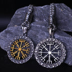 Viking Vegvisir Compass Pendant — Stainless Steel