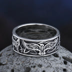 Fashion Good Polished Personality 2023 New 316L Stainless Steel Viking Birds Ring For Man Women Animal Jewelry For Teens