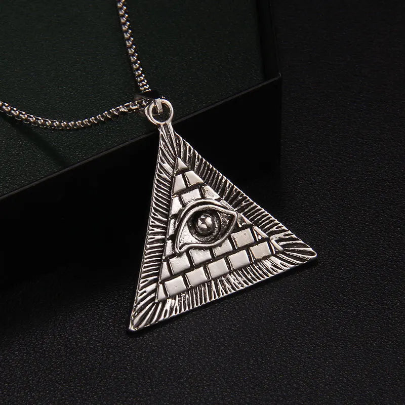 Pyramid Steel Pendant European American Versatile