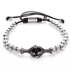 Luxury Crown Men Bracelet 316L Stainless Steel Bracelet Banlge Titanium Steel Gold Color Bracelet Adjust Size Men