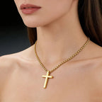Cross Steel Pendant Double-sided Glossy Surface