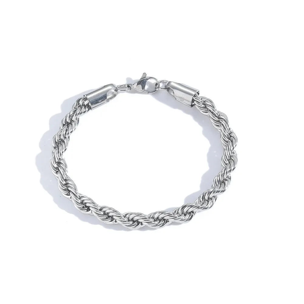 Heavy Duty Rope Chain Bracelet — Stainless Steel