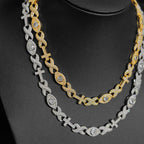 Cross Chain Necklace Iced Out Eye CZ Diamond