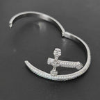 Iced Out Sword Bracelet Gold 18K