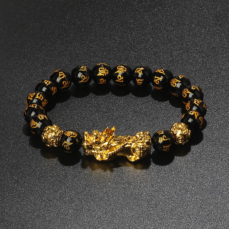 Color-Changing Natural Stone Pi Xiu Beaded Bracelet