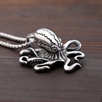 Fashion Punk High Quality Octopus Pendant Necklaces Stainless Steel Biker Hip Hop Animal Necklace For Men Creative