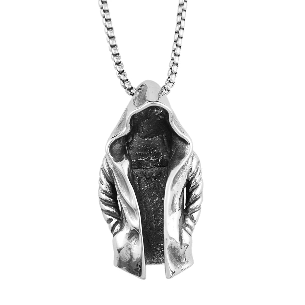 Assassin Pendant Necklace Black — Stainless Steel