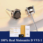 Moissanite Studs Earrings Pass Diamond tester Pen For Men Women 18K Platinum Plated Bride Wedding Gemstone 925 Silver Earrings