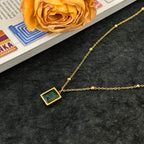 Simple Geometric Pendant Necklaces for Men Women Rectangle Stainless Steel Jewelry Cadenas Para Hombre Collares Para