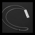 Square Brand Letter Pendant — Stainless