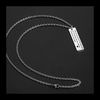 Square Brand Letter Pendant — Stainless
