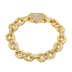 Gold Cuban Chain Necklace Iced Out 12MM CZ