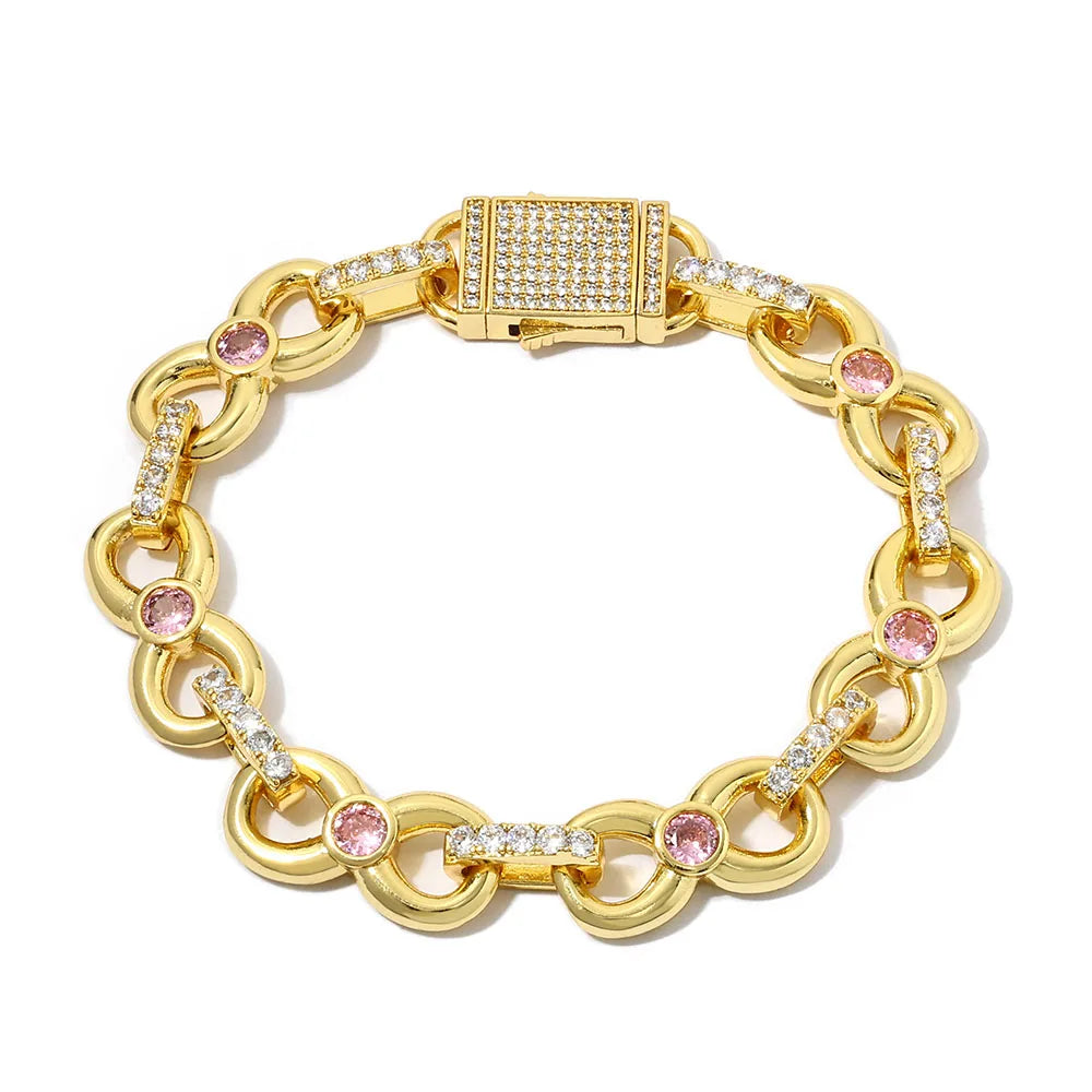 Gold Cuban Chain Necklace Iced Out 12MM CZ