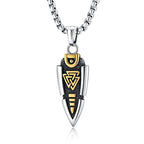 Odin Rune Viking Stainless Steel Pendant Necklace