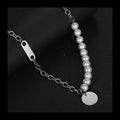 Pearl Round Brand Necklace — Stainless