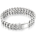 Polished 316l Stainless Steel Bracelet for Men 16MM Chain Link Men's Wrist Arm Jewelry Birthday Gifts for Boys Him