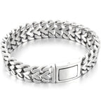 Polished 316l Stainless Steel Bracelet for Men 16MM Chain Link Men's Wrist Arm Jewelry Birthday Gifts for Boys Him